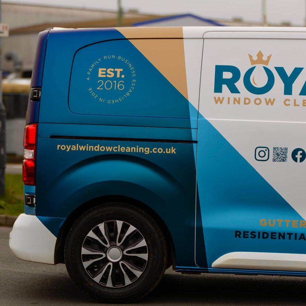 Royal Window Cleaning van used for gutter clearance