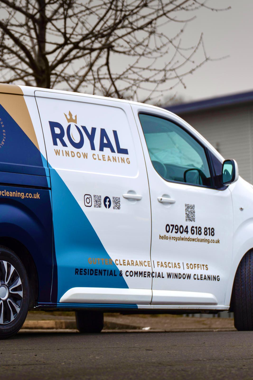 Royal Window Cleaning branded van showing our professional services